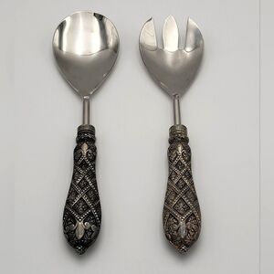 Set of Fleur-de-Lis Salad/Serving Spoons